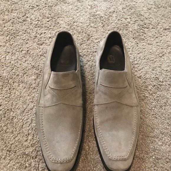 Bruno Magli Forteza MB1FTZF1 Mens Gray Suede Loafers & Slip Ons Penny Shoes 10 main image 6